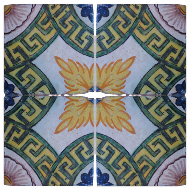 Piastrelle Maiolica Multi Coloured Kaleidoscope Terracotta Tiles Piastrelle Maiolica Multi Coloured Kaleidoscope Terracotta Tiles Set Of 4 Terranean Wall Floor By Scianna Ceramiche