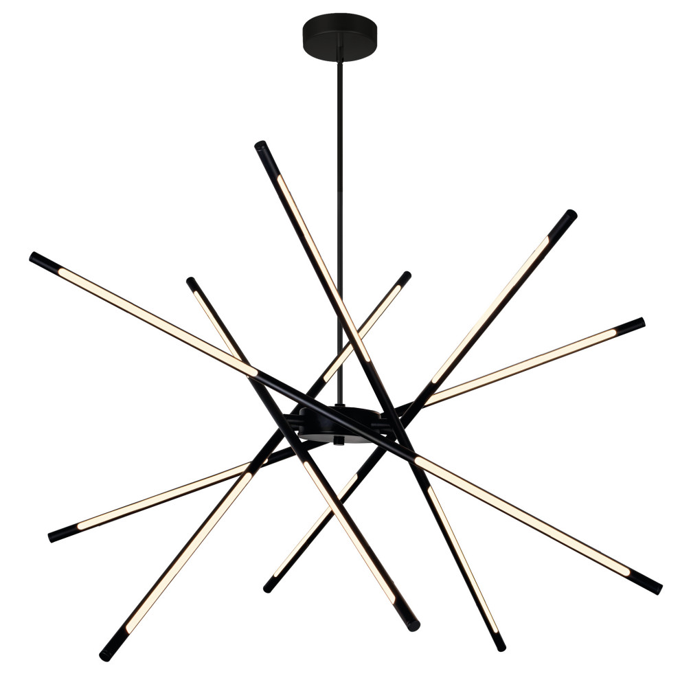 CWI Lighting 1375P43-6-101 Oskil LED Integrated Chandelier With Black Finish