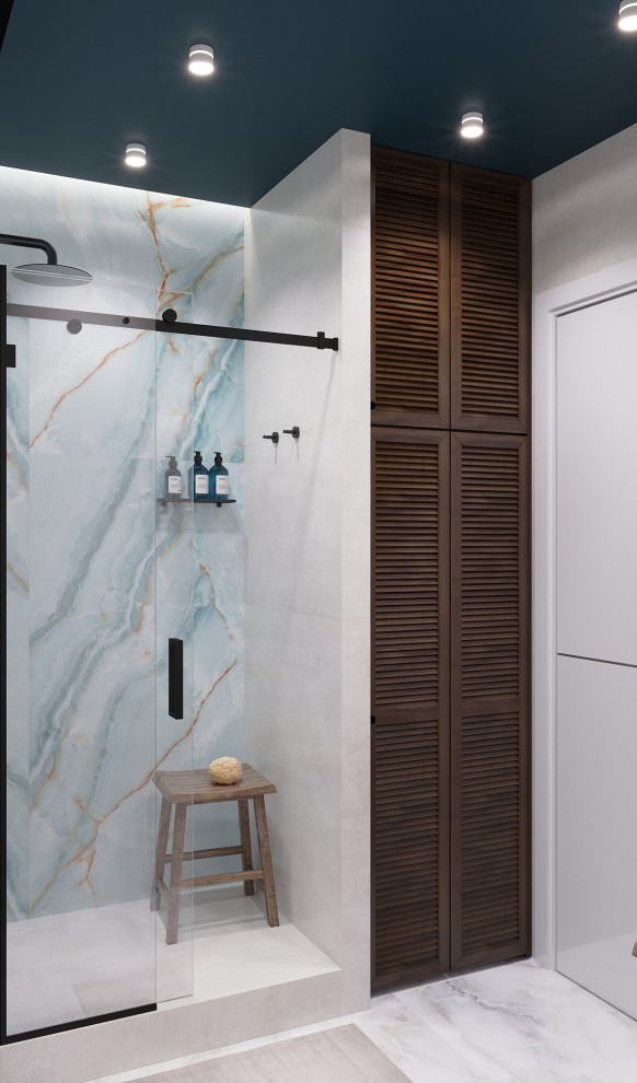 Гостевой санузел в 3-к. квартире ЖК "HeadLiner"