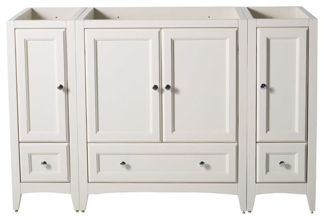 Oxford 54" Antique White Traditional Bathroom Cabinets - Transitional ...