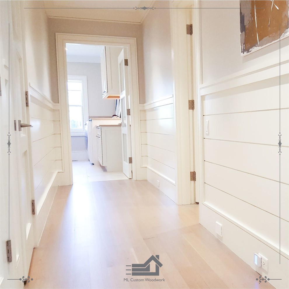 Half wall shiplap winscot Modern Boston by ML Custom Woodwork