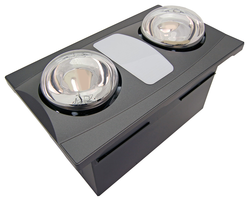 2 Bulb Quiet Bathroom Heater Fan With Light - Contemporary ...