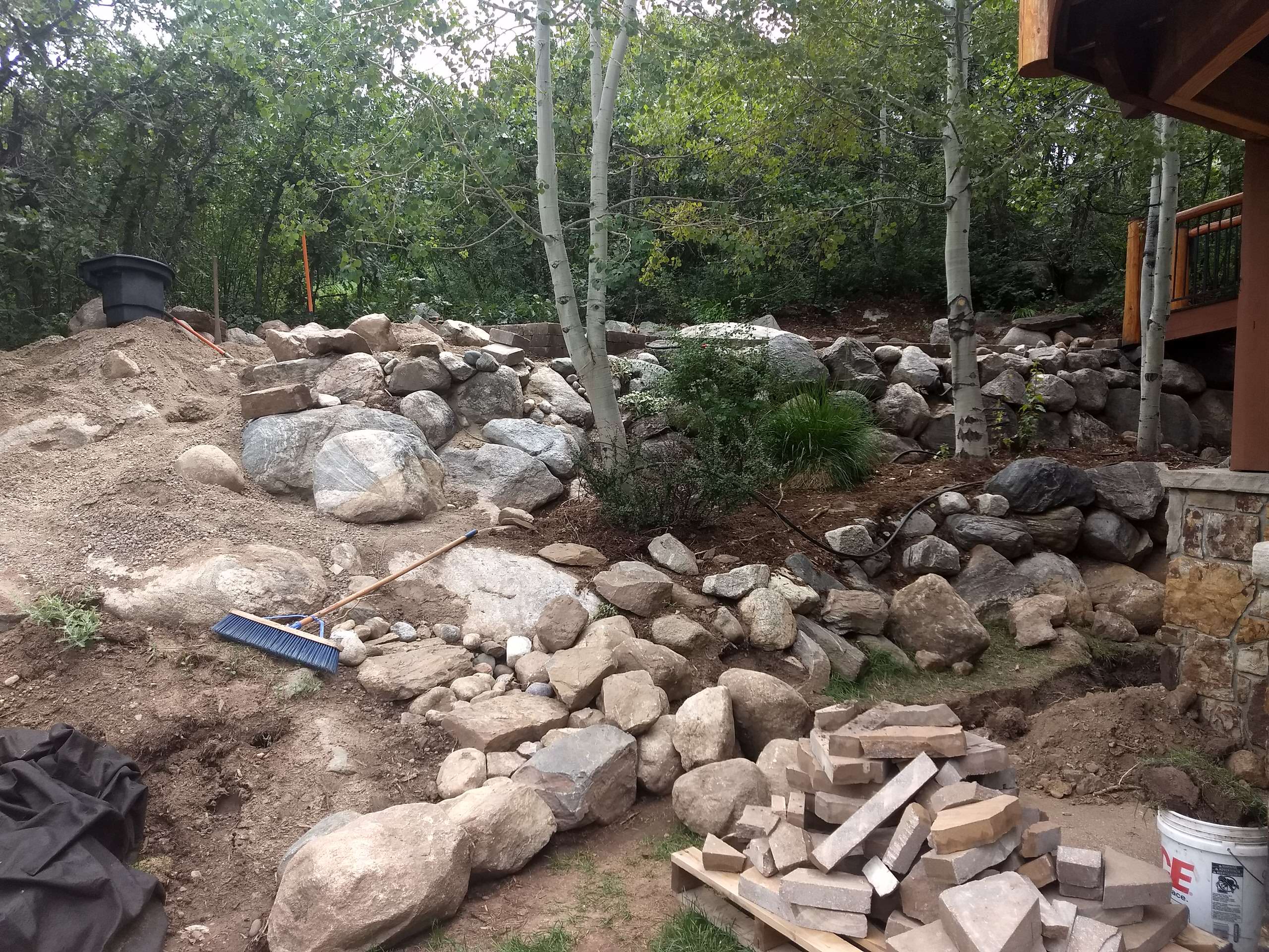Creating a Large Dry Creek Feature and Brand New Landscaping