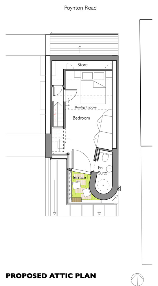 Contemporary loft conversion to a terraced house