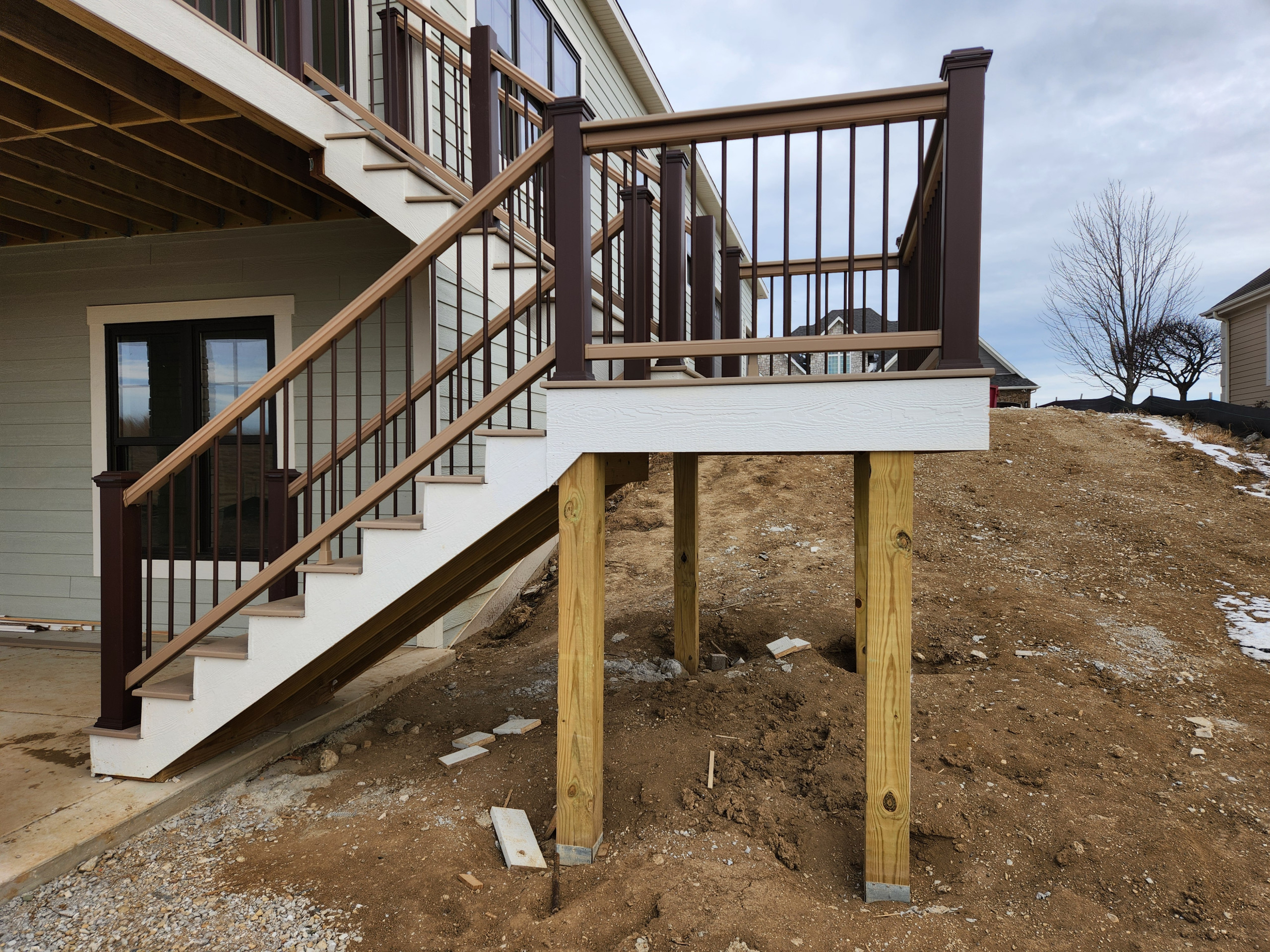 Deck overlooking golf course