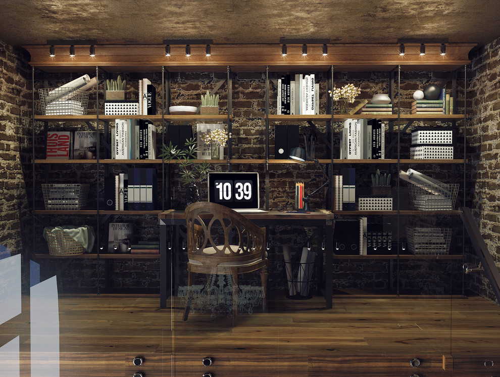 спальня с рабочим кабинетом