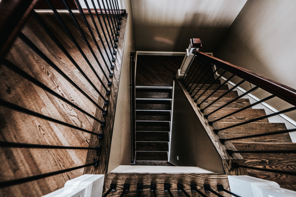 Inspiration for a transitional staircase remodel in Seattle