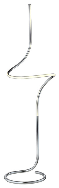 Shimmy Loop Accent Floor Lamp Satin Nickel Modern Floor Lamps By Nova Of California Houzz