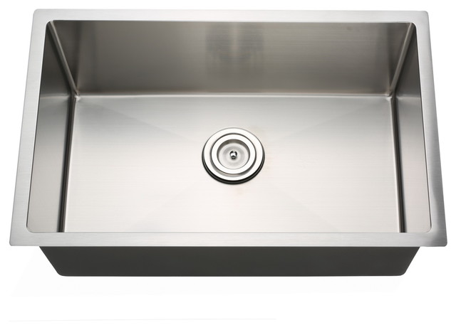 28 X18 Handmade Single Bowl Stainless Steel Undermount Kitchen Sink R0