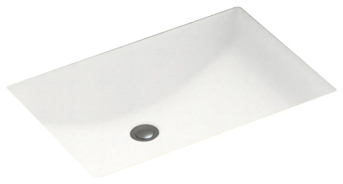 Swan 22x16x6 Solid Surface Undermount Bathroom Sink, Ice