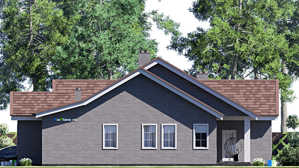 Проект одноэтажного дома 18х22м S248м2 F-17117