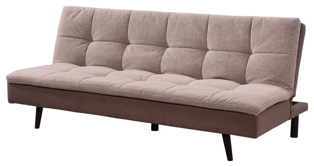 Emma Click Clack Sofa Bed, Light Brown - Midcentury - Sleeper Sofas ... Emma Click Clack Sofa Bed, Light Brown - Midcentury - Sleeper Sofas ...