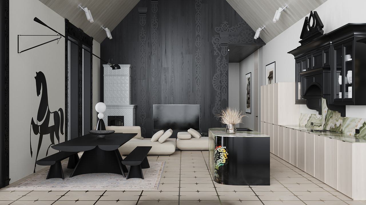 Загородный дом в Новом Русском стиле