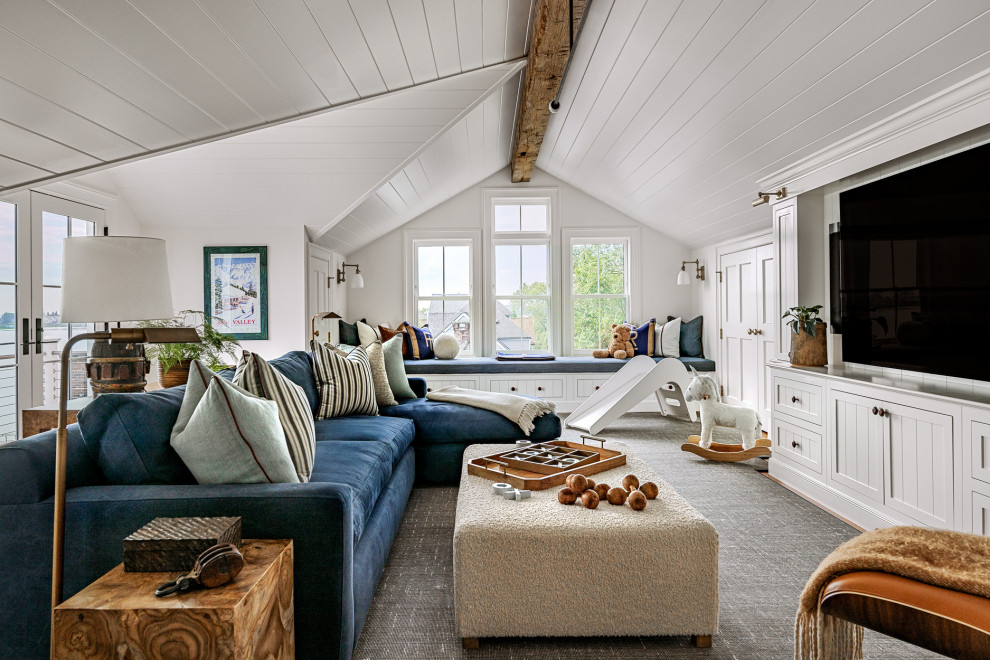 Greenwich Waterfront Home - Beach Style - Family Room - New York - by ...