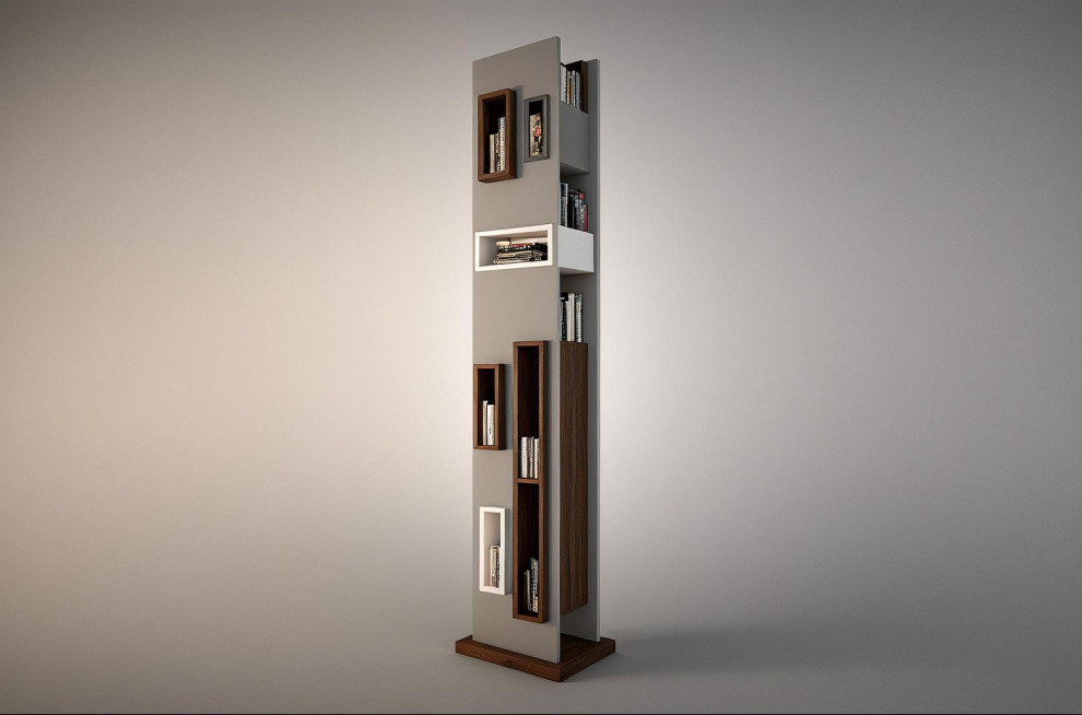 Librerie di design in stile razionalista progettate su misura