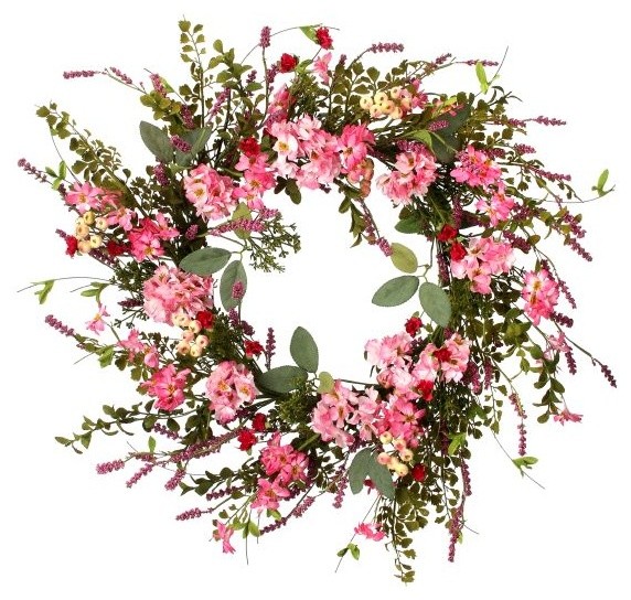 Phlox & Lavender Wreath 24"