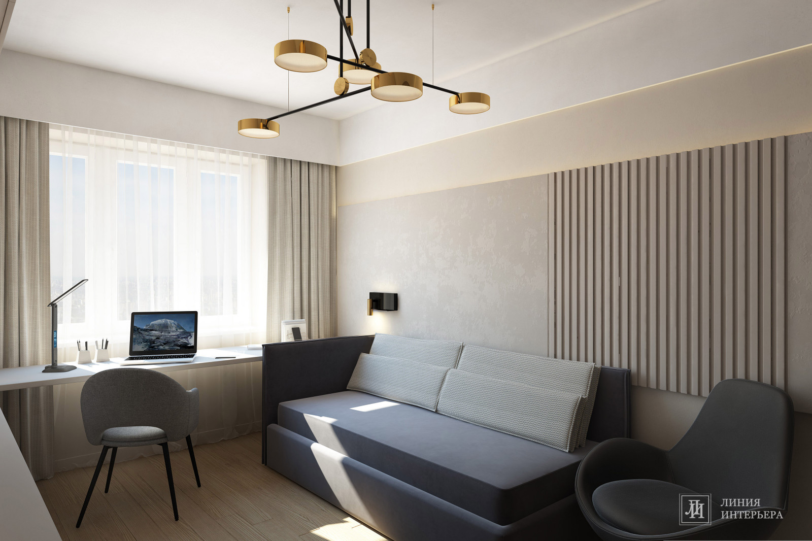 Дизайн интерьера для молодых людей в стиле минимализм