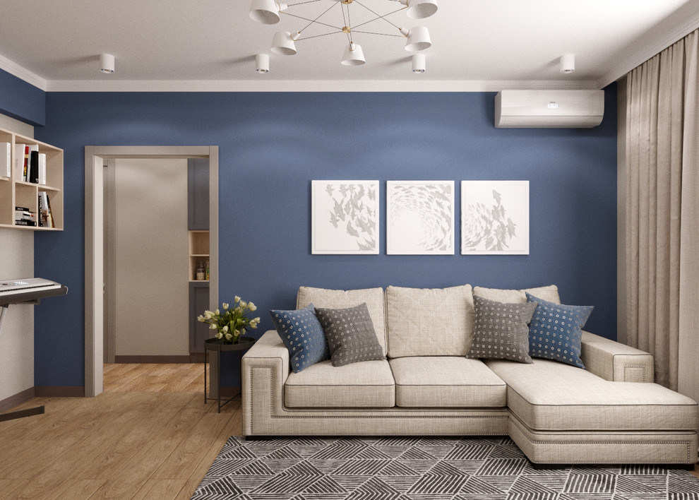 Яркое решение однокомнатной квартиры