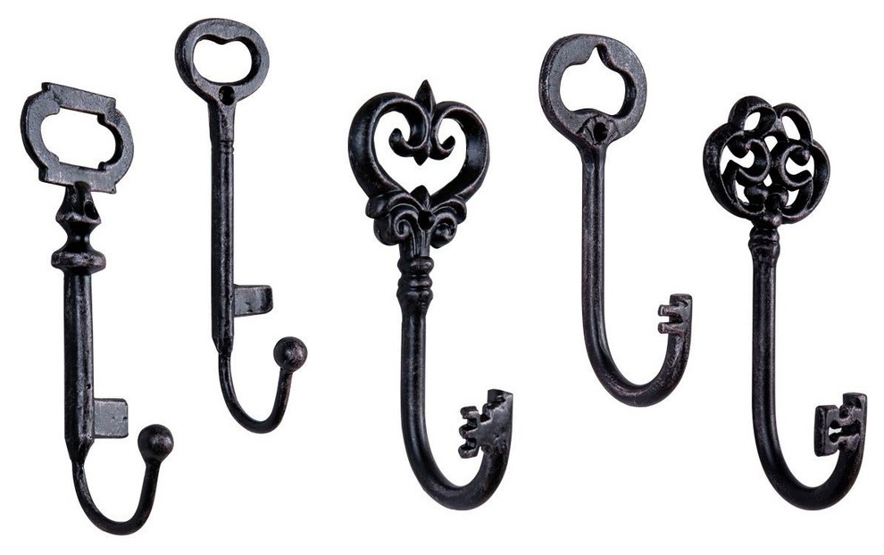 Key Hooks, Set of 5 Traditional Wall Hooks by The Cooking Tools Houzz
