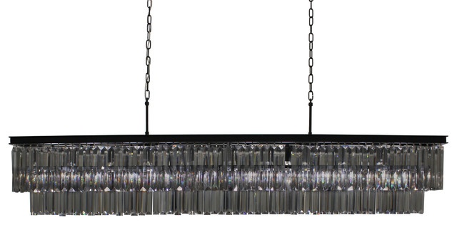 Rectangular Smoked Crystal Fringe Chandelier 60 Chandeliers By Light Up My Home Houzz Rectangular Smoked Crystal Fringe, Rectangular Smoke Crystal Chandelier