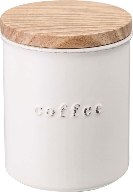 Tosca Ceramic Canister Coffee White Tosca Ceramic Canister Coffee White