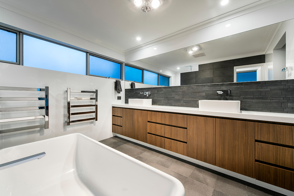 Design ideas for a contemporary bathroom in Perth.