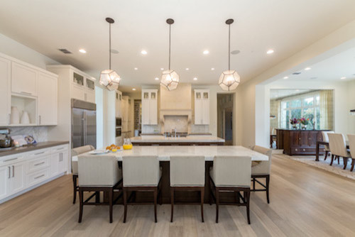Example of a transitional kitchen design in Austin