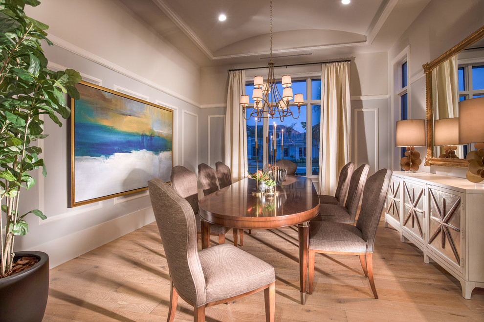 An Earthy Coastal Design In Florida - Beach Style - Dining Room - Other ...