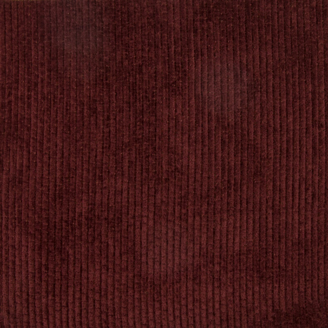 Wine Red Burgundy Solid Stripe Chenille Upholstery Fabric