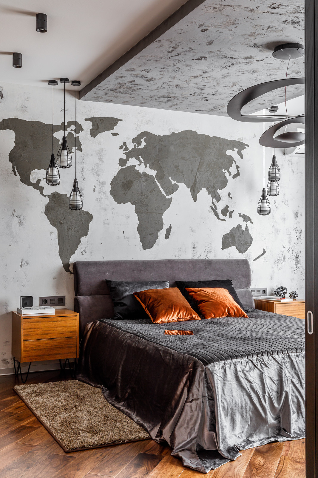 Фото спальни реализованного проекта квартиры ЖК "Центральный"