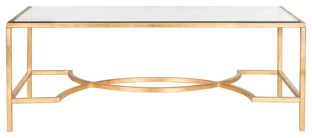 Safavieh Inga Coffee Table Contemporary Tables By Safavieh Inga Coffee Table Gold Tempered Gl Top