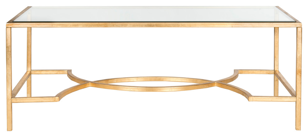 Safavieh Inga Coffee Table Tempered Glass Top Contemporary Tables By Houzz Safavieh Inga Coffee Table Tempered, Safavieh Side Table Gold