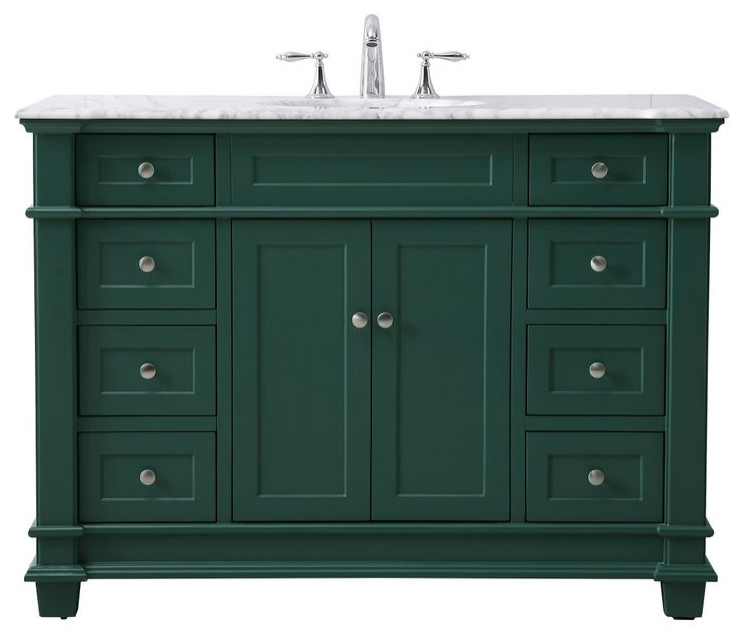 Elegant VF50048GN 48" Single Bathroom Vanity Set, Green - Contemporary ...