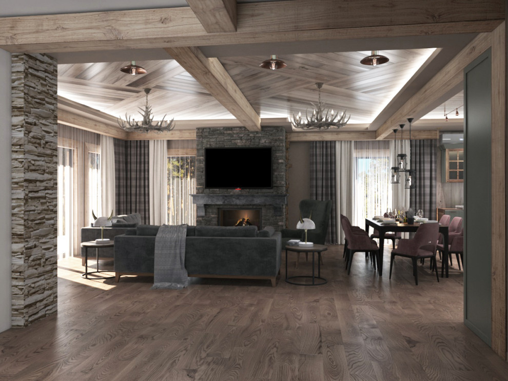 Коттедж с элементами стиля шале