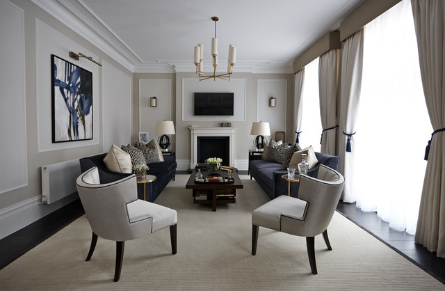 Family Home in West Hampstead transitional-living-room
