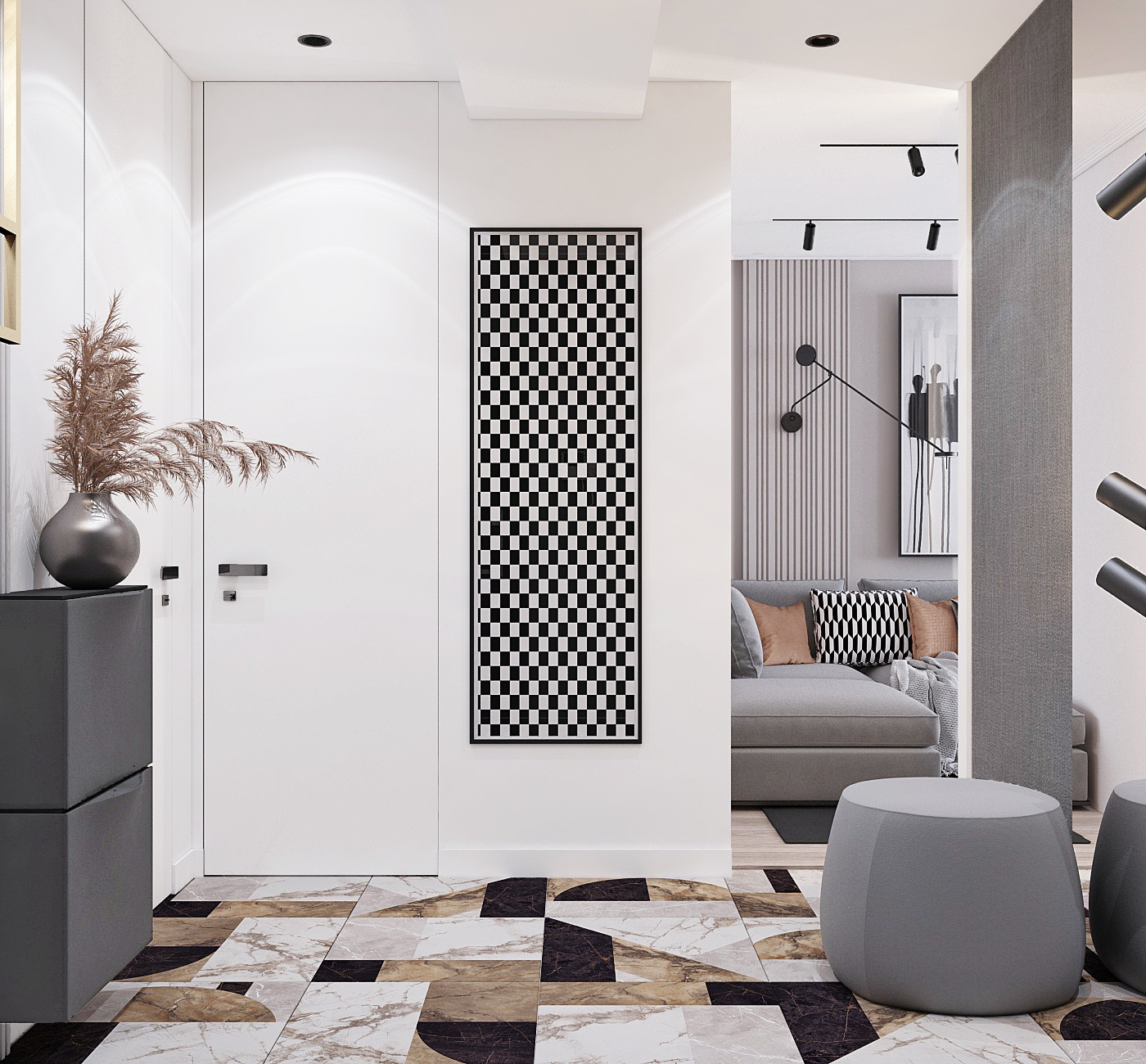 Прихожая в апартаментах на Красных Воротах, Москва