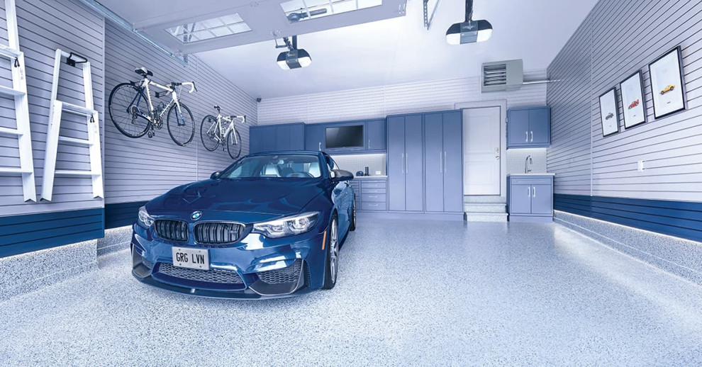 This is an example of a beach style garage in Other.