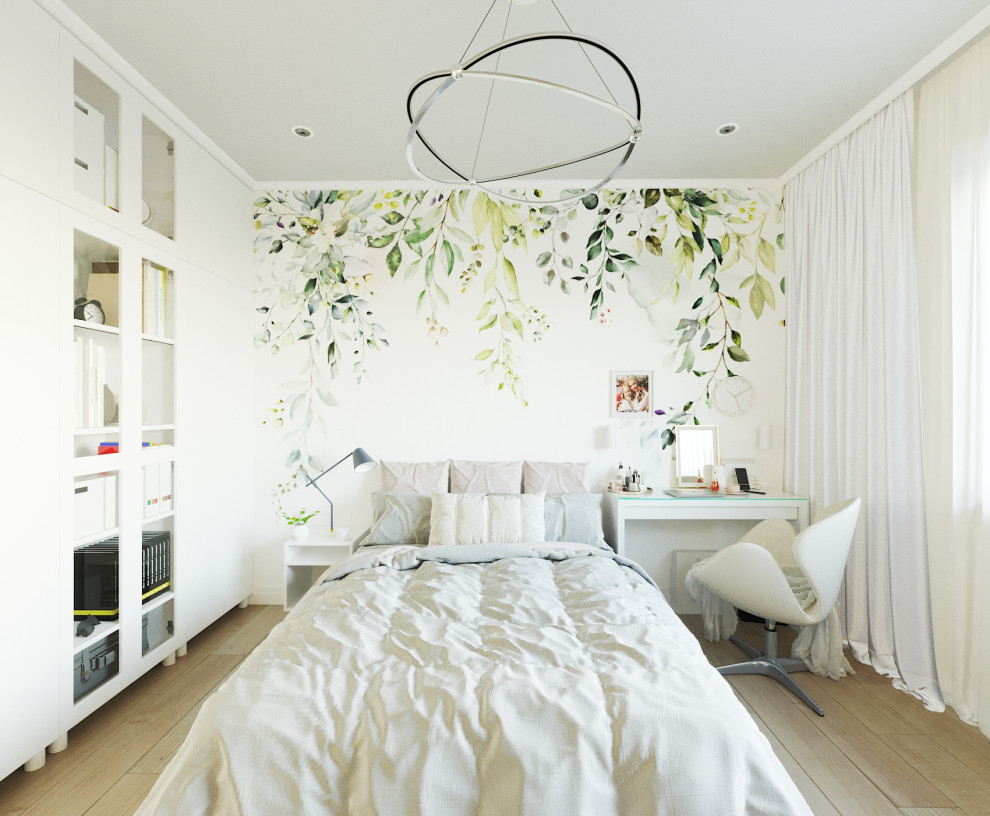 Спальня в однокомнатной квартире ЖК Ты и Я