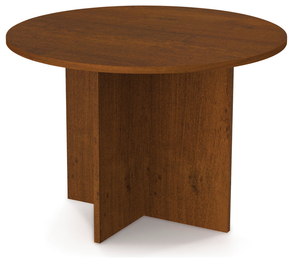 42" Round Meeting Table in Tuscany Brown