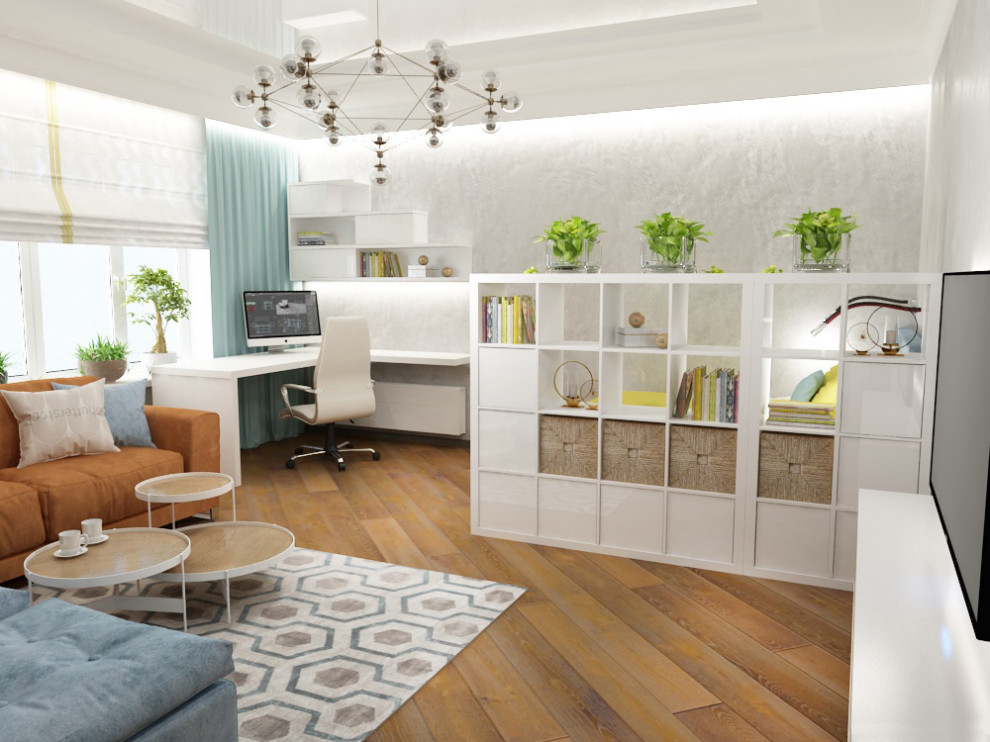 Гостиная-спальня-кабинет