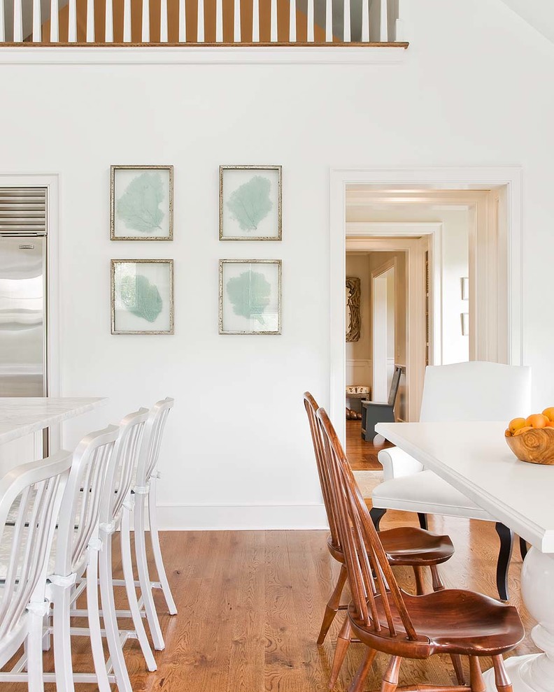 Example of a transitional kitchen design in Boston