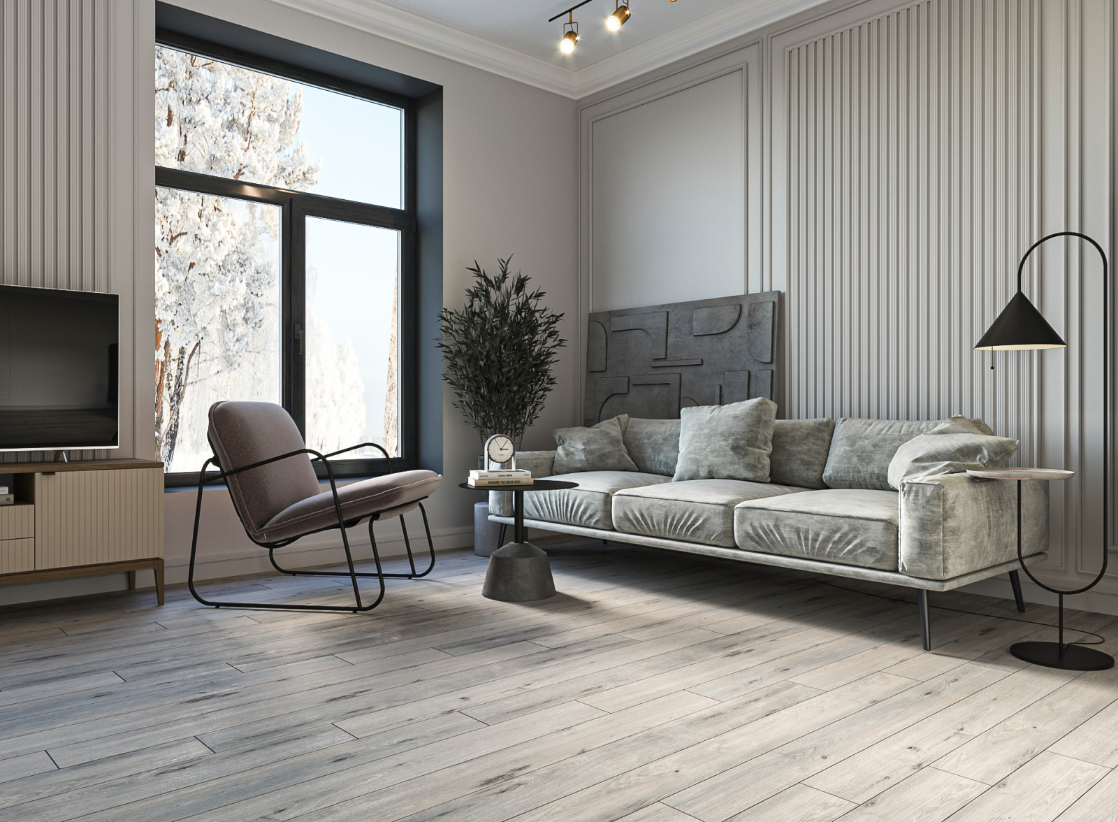 Проект квартиры-студии в стиле минимализм.