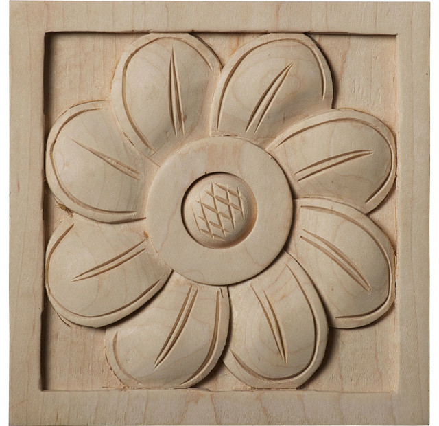 Large Sunflower Square Rosette 5w X 5h X 1p 5w X 1p X 5h 