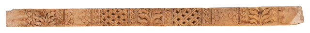 1800's Carved Varanasi Teak Lintel