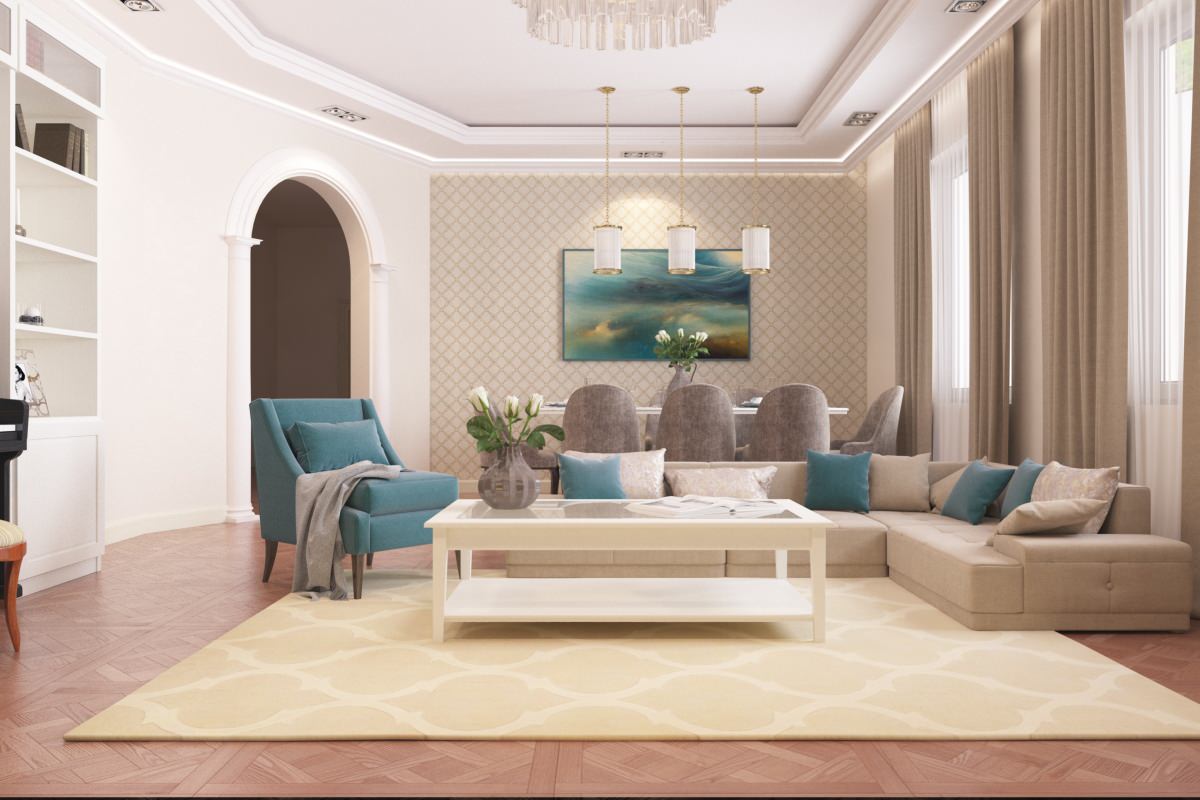 Дизайн 2-х этажного коттеджа в пос.Старокучергановка