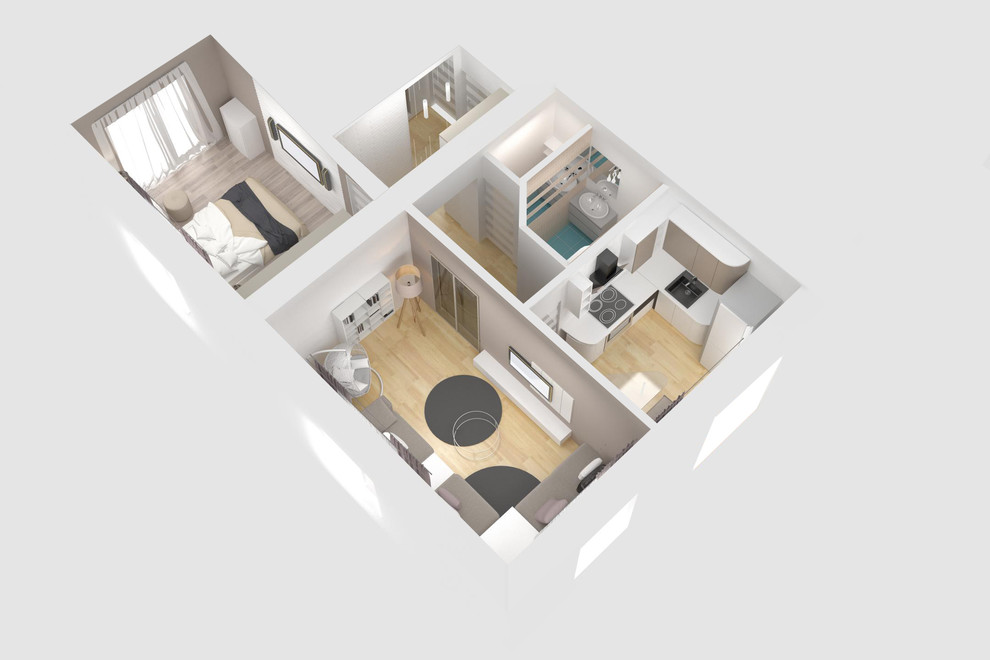 Квартира в монохромному стилі