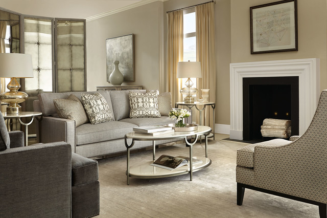 Transitional Living Rooms nyklassisk-vardagsrum