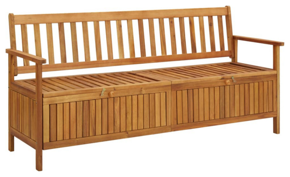 vidaXL Outdoor Storage Bench Deck Box for Patio Furniture Solid Wood Acacia