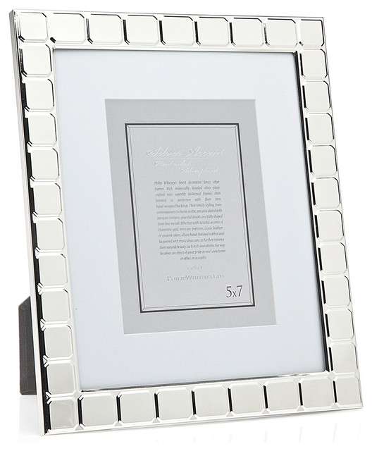 8x10/5x7 Cushion Silver Frame Contemporary Picture Frames by