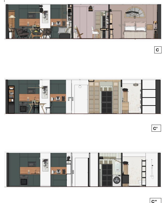 Aménagement d'un appartement récent de 60m2